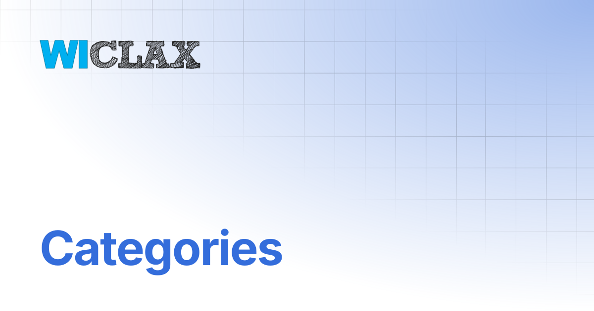Categories | documentation
