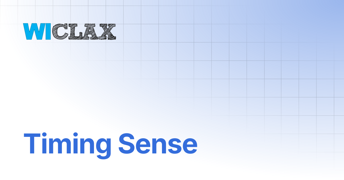 Timing Sense | documentation